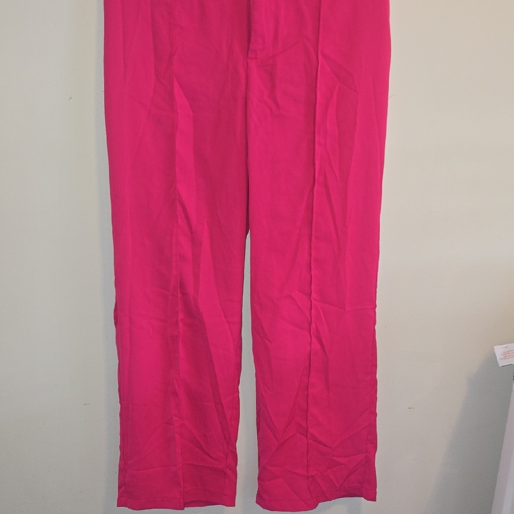 Women's Hot Pink Wide-Leg Pants